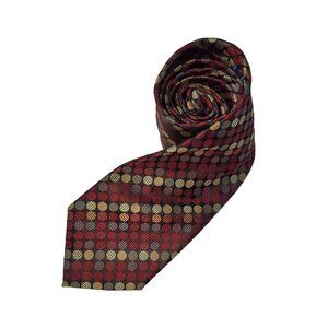 Croft & Barrow Tie Mens Necktie Repp Polka Dot Textured Thick Office Preppy Poly